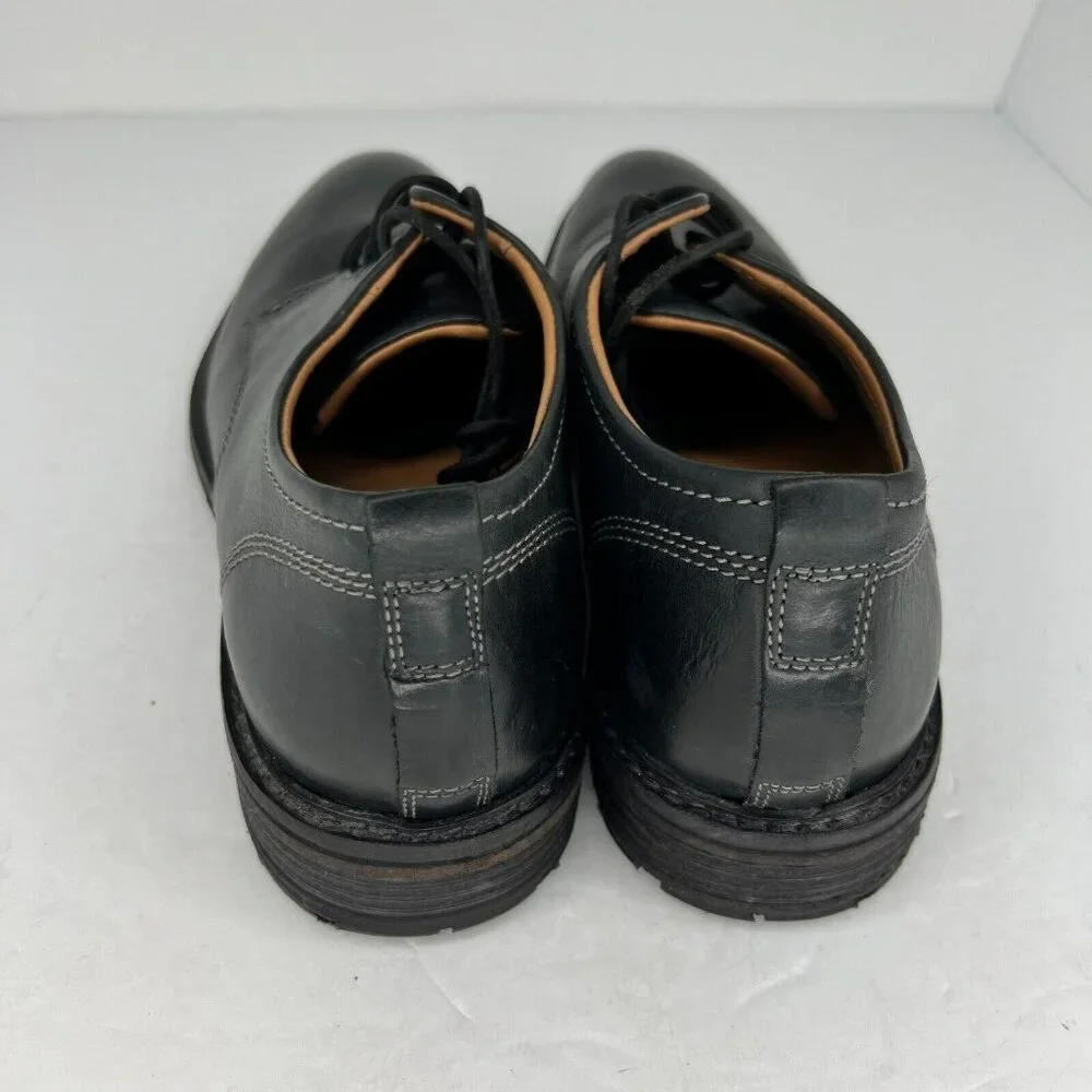 Lucky Brand Mens 115-20304 Black Hogan Leather LaceUp Size 10.5M Dress Shoes